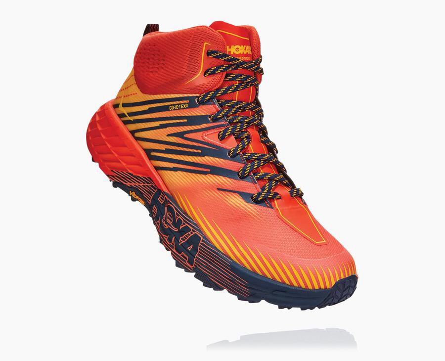 Zapatillas Trail Hoka One One Hombre - Speedgoat Mid Gore-Tex 2 - Rojas - AWZ048237